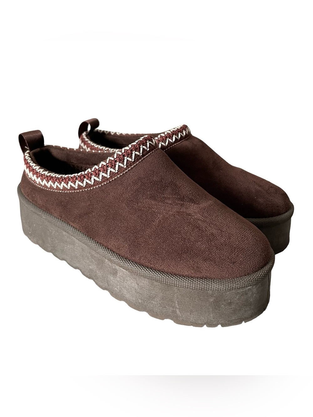 Nanette Lepore Dark Brown Suede Platform Slip-On Mules Size 9.5
